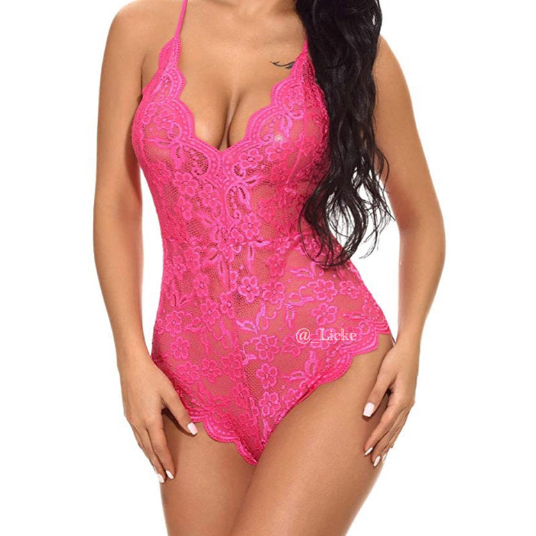 Cross-Back Lace One Piece
